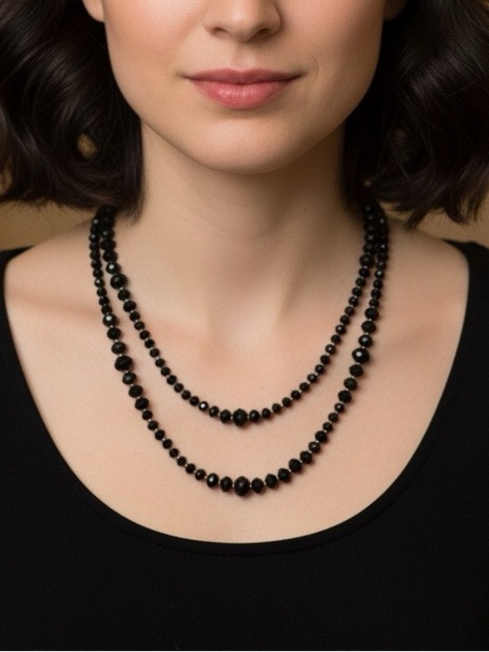 White House Black Market Jewelry - White House Black Market Long Faceted Glass Necklace